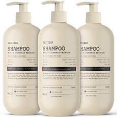 [정수리 냄새 64.96% 개선] 1+1+1 센티베르 바질 앤 캐모마일 대용량 샴푸 1000ml 허브브리즈향 약산성 두피 미용실 향기좋은, 3개, 1L