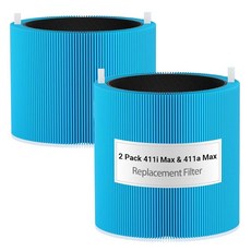Bpbdzz 2 Pack Blue Pure 411i Max & 411a Max Replacement Filter Compatible with BLUEAIR 411i Max &, Bpbdzz 2 Pack Blue Pure 411i M