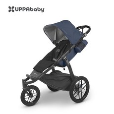 UPPAbaby Ridge 마라톤 조깅 러닝 유아차 런 유모차 접이식 3륜, 스톤 블루   탄소 회색 프레임