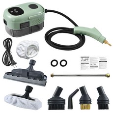 高溫高壓廚房蒸汽清洗機 小型 家用 滅菌 去污 顯示屏設計 快速排水, 綠色高配