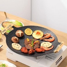 캠핑 그리들 33cm 우드핸들 인덕션불판 가방포함 L073