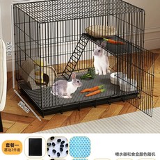 친칠라 케 철망 복층 닭사육장 화이트(64x435x94cm) 메추리 닭장 양계망, 1개, X. 블랙 695057cm 더블 레이어 로프트 스타일