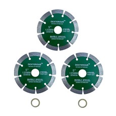 플로메리아 석재용 그라인더날 5인치 3개입 외경125mm 내경20mm 마른날 돌날 콘크리트 절단석 다이아몬드휠 화강암 컷팅 그라인더휠, 1세트