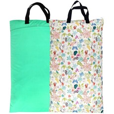 웨그리코 재사용 가능한 걸이식 젖은 마른 천 기저귀 가방회색 마름모, Jade, Camellia, 2