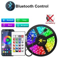 스마트 LED 스트립 조명 5050 RGB USB 5V 블루투스 앱 리모컨 테이프 다이오드 리본 램프 TV 축제 백라이트, 24KEY Bluetooth, None Waterproof, 3m-118.11Inch, 1개