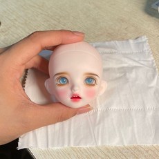 6分BJD改妝手繪娃頭 成品娃頭 3D改妝娃頭 MJDBJD 6分娃娃 手化妝 DIY, 1個, 单买素体加手组,如图