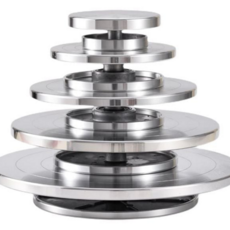 도자기 손 물레 알루미늄 미술용 작업대 조소용 용품 돌림판 도예 소형 미니어처 도예용 회전형 공예판, 15cm