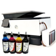 a4팩스복합기 hp9120 9123 무한잉크 hp8610 8710 9010 후속, HP9120+기본형잉크+500ml4색세트2리터추가