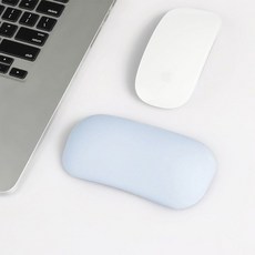 矽膠滑鼠腕墊 手托護腕辦公用品, 1個, 淺藍色
