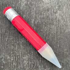 木質狀元筆 廣告筆 八角鉛筆 交換禮物 拍照道具 整人玩具 小紅書, 1個, 短款 20cm｜紅