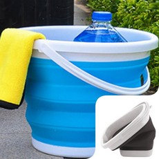 접이형 틈새보관 세차통 손잡이 손세차 스폰지거품용기, 10L - 원형, 1개