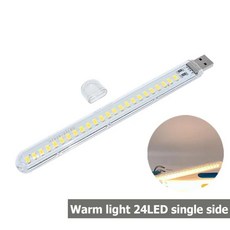 빛 휴대용 스트립 책 램프 야간 룸 노트북 노트북에 적합, 2. 24 LED Warm white