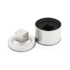 비즈 마그네틱 취미 자석 구슬 블록 성인용, 4mm 실버 스퀘어  216개 + 철 상자