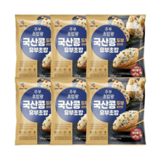 CJ 주부초밥왕 유부초밥 국산콩, 6개, 328g