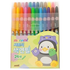 모나미 펭수 샤프식 색연필, 24색, 3개