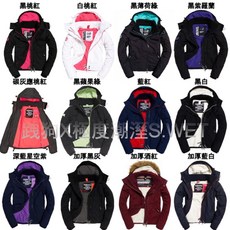 Superdry 極度乾燥 刷毛風衣外套，多色可選，防風保暖, 1個, 新版 黑桃紅 XL (背後有線)