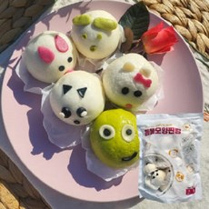 [랜시푸드] 동물모양찐빵 500g 미니호빵 유치원간식 1개