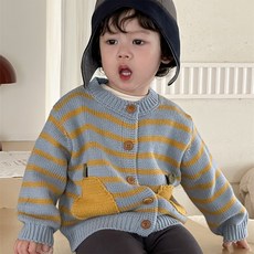 코지아니 멜로옐로 니트 가디건 아동복 남아 여아 어린이 아우터