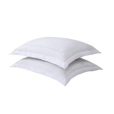 Bed Maker's Levinsohn 럭셔리 호텔 맞춤형 베개 커버 한 쌍 화이트 바라타 스티치 밑단 (2팩) 표준 173463 3538189294