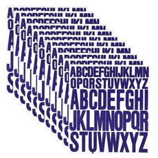 [ 1127054 ] 알파벳 스티커 12장 딥 블루 자체 접착 비닐 레터 미적 물병 문 자동차 스크랩북 포스터 컵용 방수