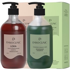 [1+1] 원쁠원 다노클리닉 손상모케어 너리싱샴푸 500ml+로라 두피강화 샴푸 500ml, 1세트