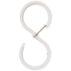 S型防風掛勾扣環 防風掛勾 防風扣環 S型掛勾 掛勾扣環 扣環掛勾 掛勾 防風扣 塑料掛勾 多功能掛勾, 白色, 1個