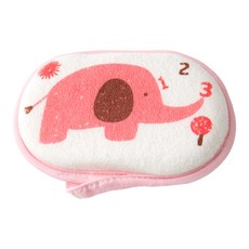 아기 목욕면 아기 목욕 스펀지 어린이 목욕수건 목욕구 목욕 만화 신생아 해수면 목욕수건, 코끼리 핑크, 1개