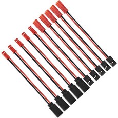 5쌍 JST 플러그와 JR 커넥터 수컷 암 케이블 서보 어댑터 와이어 RC 비행기 헬리콥터 자동차