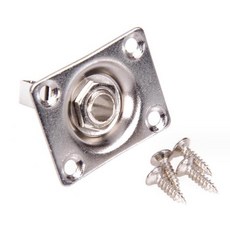 나사가 있는 직사각형 1/4인치(6.35mm) 일렉트릭 기타 베이스 교체 부품, 은, 1개