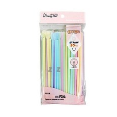 스푼 타입 일회용 슬러시빨대 50p pre+42044Tt