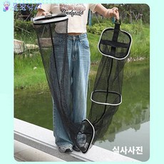용왕낚시 쉽게 마르는 실리콘 코팅 네모 살림망 &가방 세트, 블랙