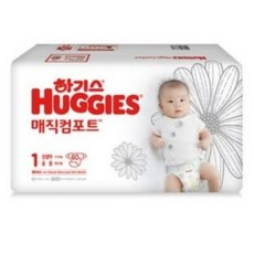 2021 신형 하기스 매직 컴포트 밴드형 기저귀 신생아용 1단계 (3~4.5kg), 238매