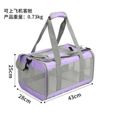 베이직 애견 기내용 이동장 강아지 여행용 캐리어, C. 바이올렛 비행기 캐빈에서 접근 할 수 있습니다