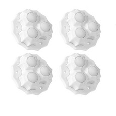 부누아카 360도 회전 부착식 가구 포볼타입4p, 화이트, 4개