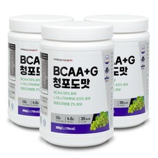 프로게이너 BCAA+G 청포도맛 아미노산 글루타민, 300g, 3개