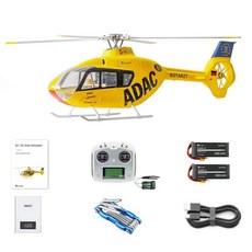 FLY WING EC135 470 클래스 2.4G 6CH GPS 안정화 스케일 RC 헬리콥터 RTFH1 비행 컨트롤러, RTF 2 Batteries