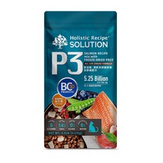 Holistic Recipe P3 鮭魚凍乾配方貓糧，5.25 Billion益生菌，9.5LB, 9.5LB (4.31KG), 1個, 鮭魚