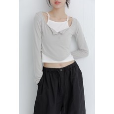 Feelsweet O2 韓國 1+1>2 芭蕾運動風背心罩衫套裝, 奶灰✨熱賣追加色！必買‼️,現貨