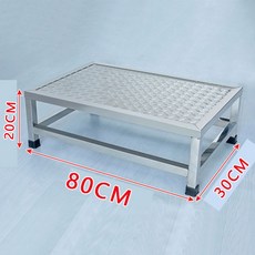 대형 스텐 안전 발판 높이 작업대 미끄럼방지 스테인리스, 1개, H. 미끄럼 80x30x20