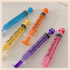 레인보우 피딩 주사기 슈푸 핸드 크레 도마뱀 파충류 크레스티드게코 피딩용 5ml, 노랑