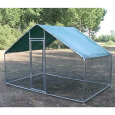 강아지펜스 야외견사 울타리 대형견 마당 안전펜스 하우스 중형 개장 안전망 강아지 견사, 1개, 2mx3mx2m 철조망 두꺼운 방수포