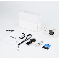YASHICA 雅西卡 DigiMate 數位相機 入門機 輕巧 旅行 攝影 交換禮物 小朋友 幼兒園, 白色,加購64G記憶卡