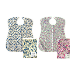 방수 성인용 환자용 턱받이 에이프런 꽃 핑크1개+블루1개, 1개