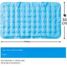 시원한 쿨베개 여름 냉각젤 아이스패드 매트 깔개, 블루 소형 30x49cm