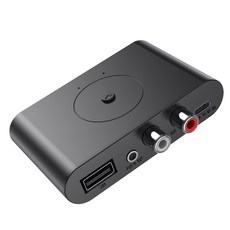 Control 易控王 BLS-B21 藍牙5.2接收器 支援NFC連接 3.5mm/RCA雙輸出 無線音訊傳輸, 黑色, 1個, 40-064-01