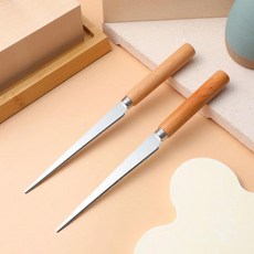 튼튼하고 신뢰할 도자기 세라믹 점토 조각 공예용 칼 도구 강철 나무 손잡이, 기본, 1개