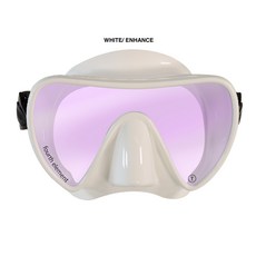 Fourth Element Scout Mask 無框潛水面鏡 (共8色), 白矽膠/Enhance鏡片