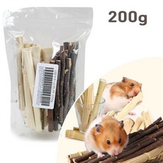 DQmall 사탕수수+사과나무 피그미다람쥐 햄스터 이갈이 간식, 1개, 200g