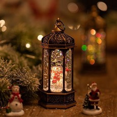 【熱銷Top1-限時下殺】聖誕節音樂鈴八音盒 雪花旋轉燈飾 聖誕樹場景佈置 平安夜禮物 創意桌面擺件 節日裝飾 彩燈音樂, 八邊形雪人