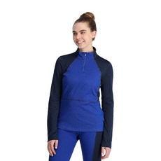 Spyder 남성용 차저 1/2 베이스레이어 보온 스키 탑 윈터그린, Electric Blue